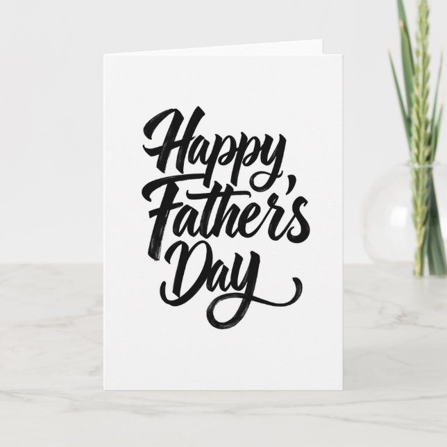 Bold Fathers Day Lettering Card (Front)