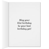 Bold, Faux Wood, Faux Gold 81st Birthday + Name (Inside (Right))