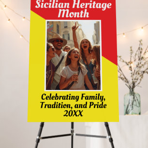 Bold Flag of Sicily Custom Photo Event Foam Board