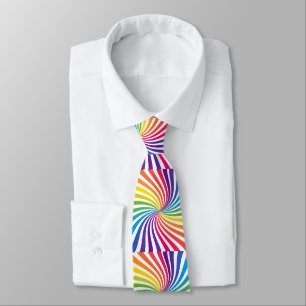 Bold Flamboyant Vibrant Dynamic Swirl Playful Neck Tie