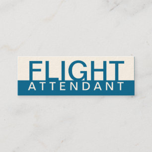 bold FLIGHT ATTENDANT. Mini Business Card