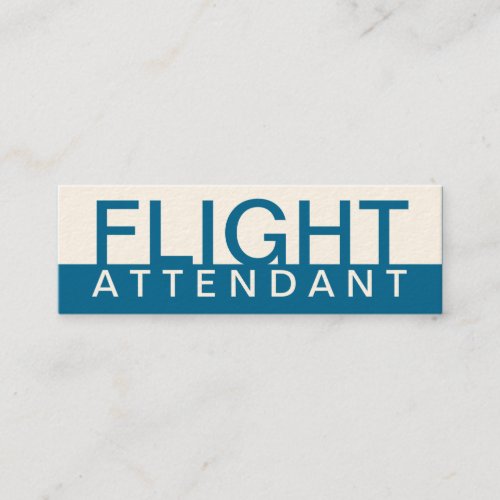 bold FLIGHT ATTENDANT Mini Business Card