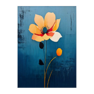 Bold Floral Art with Abstract Flower Acrylic Print