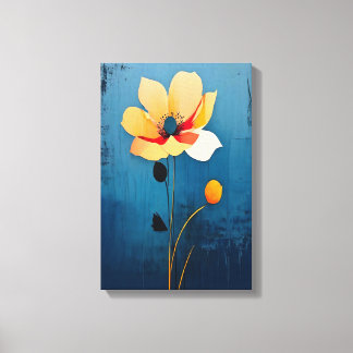 Bold Floral Art with Abstract Flower Canvas Print