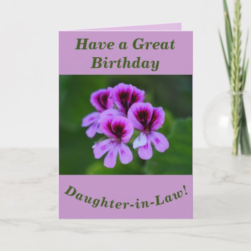 Bold Floral Birthday Card Daughter_in_Law