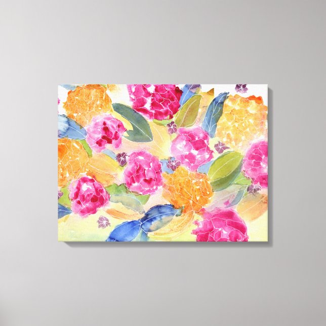 Bold floral canvas print (Front)