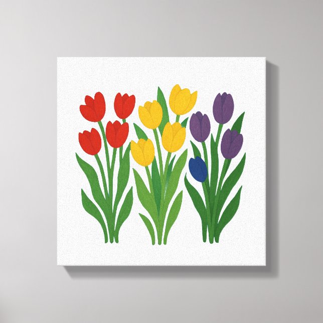  Bold Floral Design Tulip Wall Art (Front)