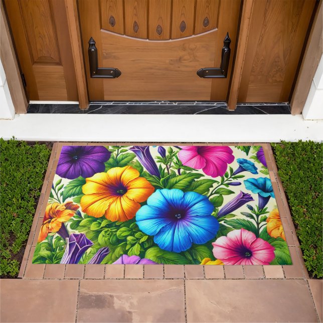 Bold Floral Garden Entrance Doormat (Outdoor)