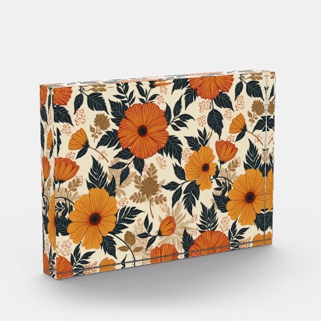 Bold Floral Geometry Horizontal Photoblock (Left)