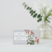 Bold Floral I Event Planner Business Card (Standing Front)