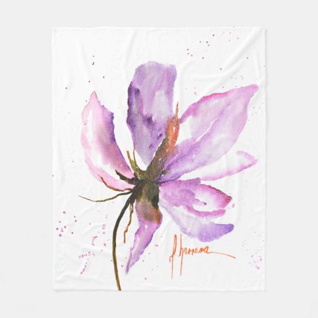 Bold Floral IV Fleece Blanket (Front)