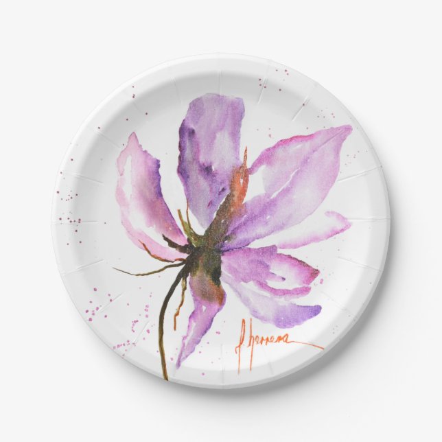 Bold Floral IV Paper Plates (Front)