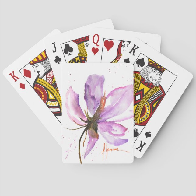 Bold Floral IV Poker Cards (Back)