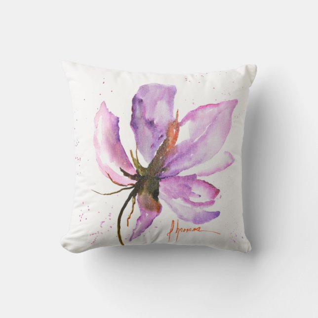 Bold Floral IV Throw Pillow (Front)