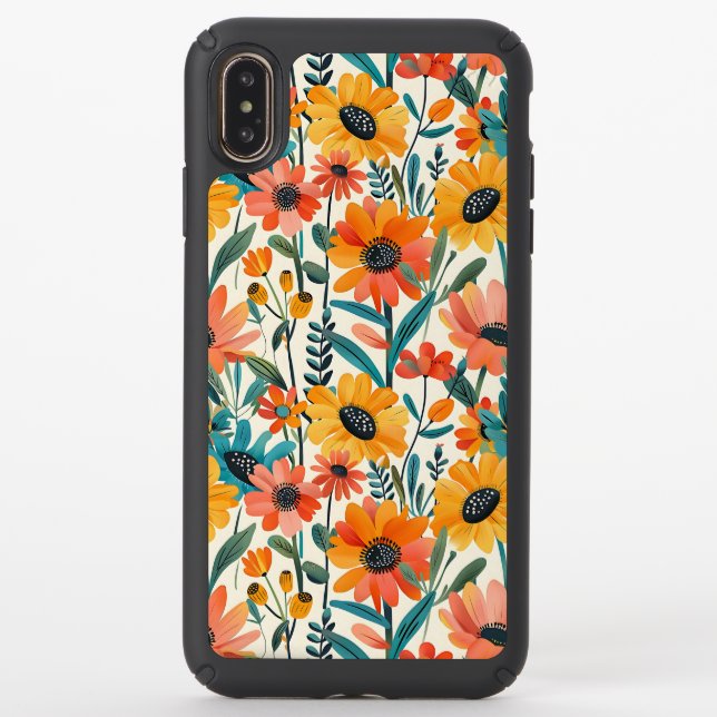 Bold Floral Pattern Phone Case (Front)