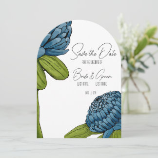 Bold Floral Save the Date Invitation