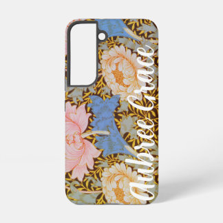 Bold Floral Wm Morris Add a Name Samsung Galaxy S22 Case