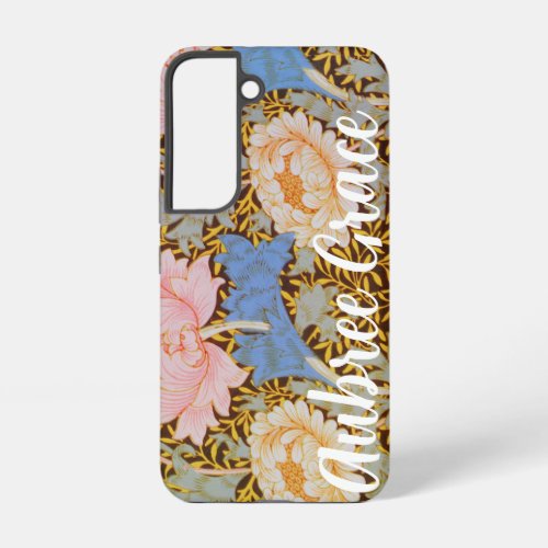 Bold Floral Wm Morris Add a Name Samsung Galaxy S22 Case