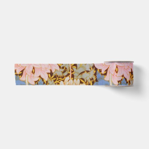 Bold Floral Wm Morris Design Satin Ribbon