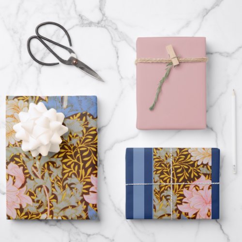 Bold Floral Wm Morris Design Wrapping Paper Sheets