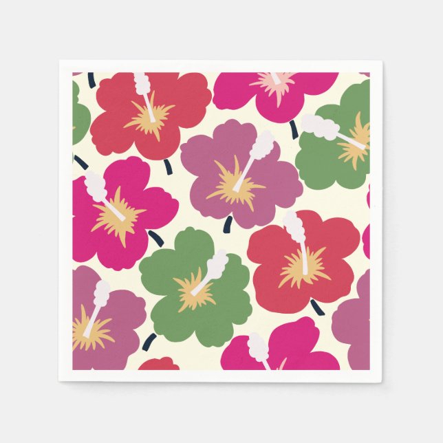 Bold Florals Multicolored  Napkins (Front)