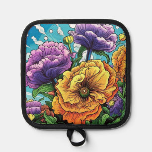 Bold flower bright pot holder