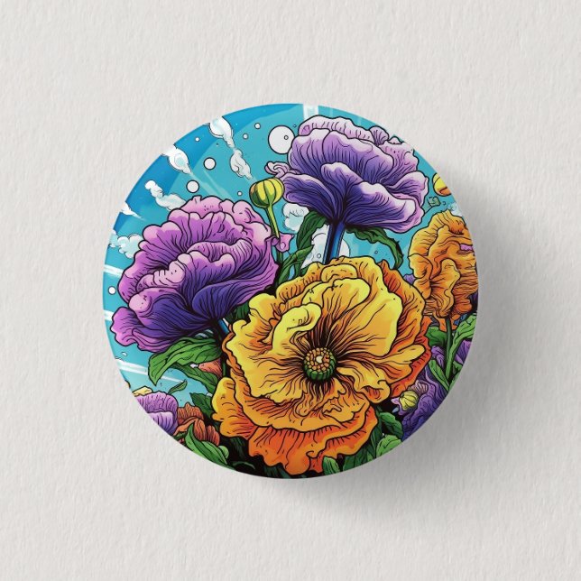 Bold flower card  button (Front)
