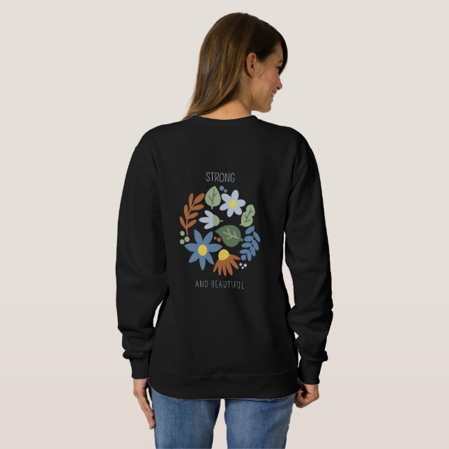 Bold Flower Print Sweatshirt (Back Full)