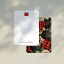 Bold Flowers, Berries & Leaves Monogram & Name Note Card