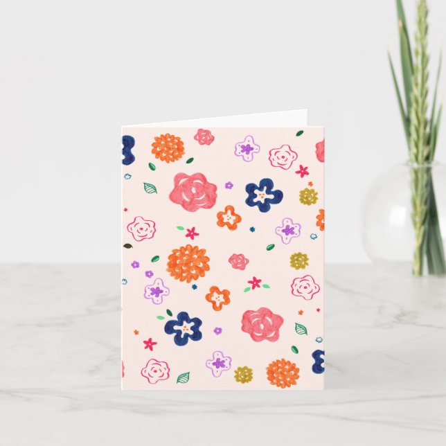 Bold Flowers  Card (Front)
