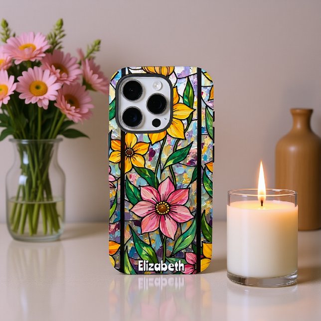 Bold Flowers in Glass Art Case-Mate iPhone Case (Creator Uploaded)