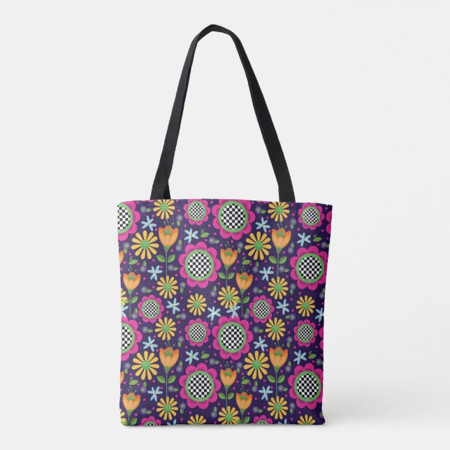 Bold Flowers Tote Bag (Back)