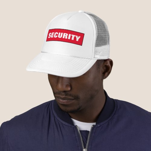 Bold Font Big Text Unisex Womens Mens Security Trucker Hat