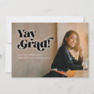 Bold Font Modern Minimalist Photo Graduation  Anno Announcement