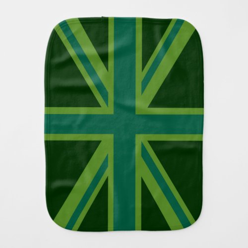 Bold Forest Green Union Jack Burp Cloth