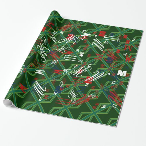 Bold Forest Green Union Jack Wrapping Paper