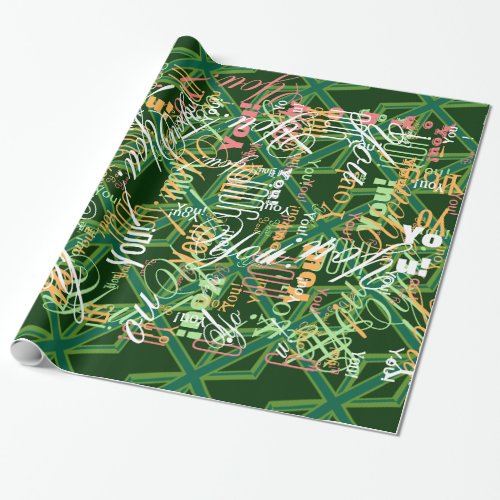 Bold Forest Green Union Jack Wrapping Paper