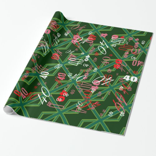 Bold Forest Green Union Jack Wrapping Paper