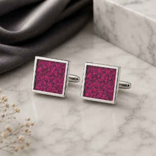 Bold Fuchsia Texture for Unapologetic Style Cufflinks