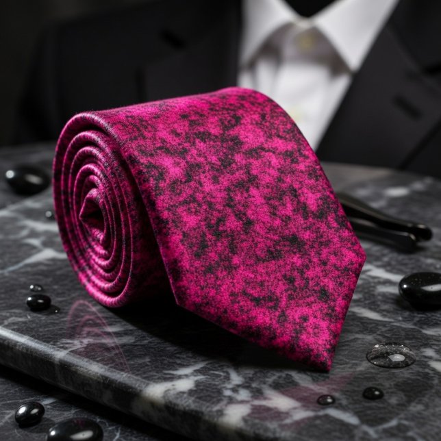 Bold Fuchsia Texture for Unapologetic Style Neck Tie (Creator Uploaded)