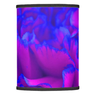 Bold Fuschia Pink and Blue Carnation Flower Lamp Shade