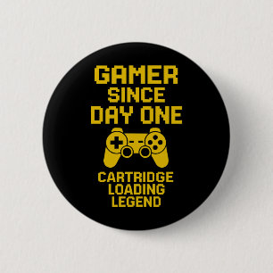 Bold Gamer Dad Design – Yellow Controller Art Button
