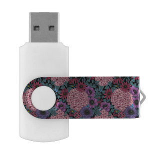 Bold garden florals flash drive