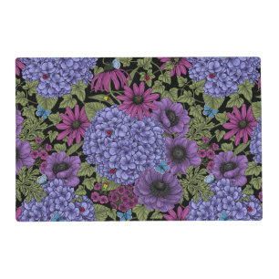 Bold garden florals placemat