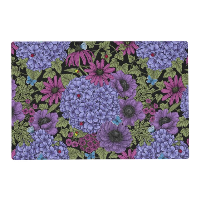 Bold garden florals placemat (Front)