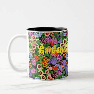 Bold Garden Florals Two-Tone Coffee Mug