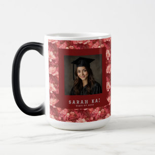 Bold Gardenias Floral Graduation Keepsake Color Morph Mug