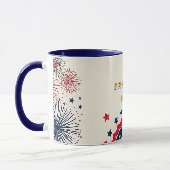 Bold Geometric 4th of July Design Mug (Left)