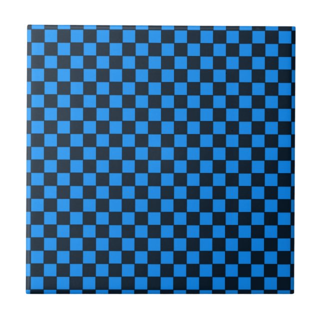 Bold Geometric Checkered Design Tile (Front)