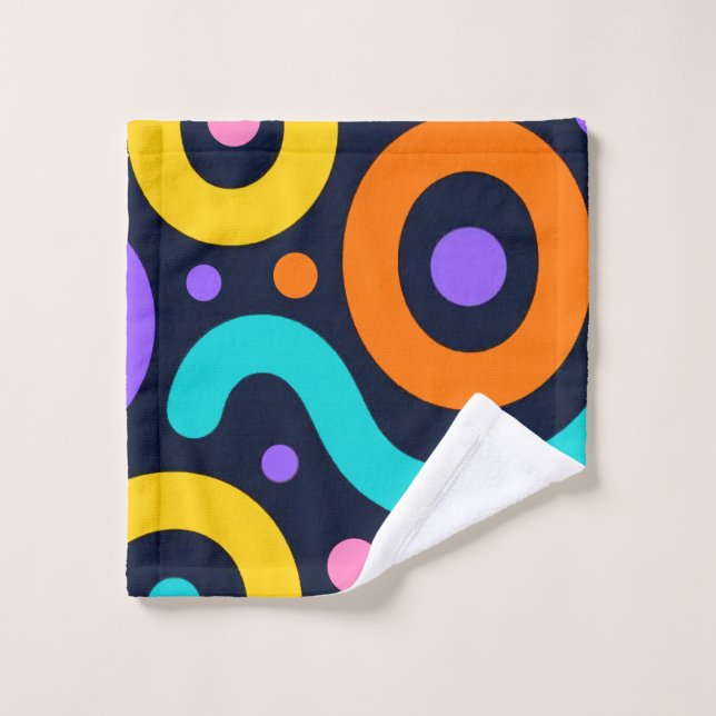 Bold Geometric Circles Wash Cloth (Wash Cloth)